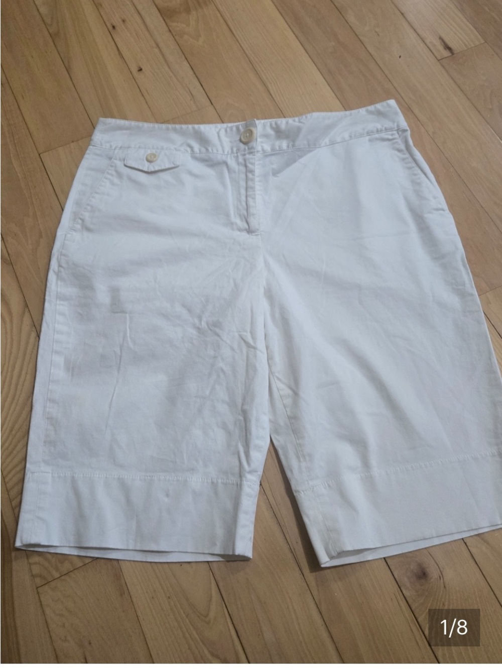 Talbots White Women's Bermuda Shorts 12P GUC